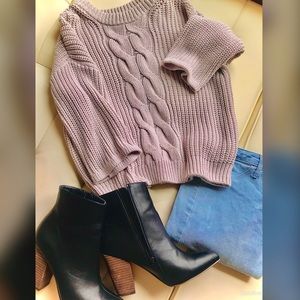 Cozy nude oversized sweater